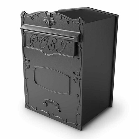 BOOK PUBLISHING CO 18 in. Kingsbury Rear Retrieval Mailbox - Black GR2642809